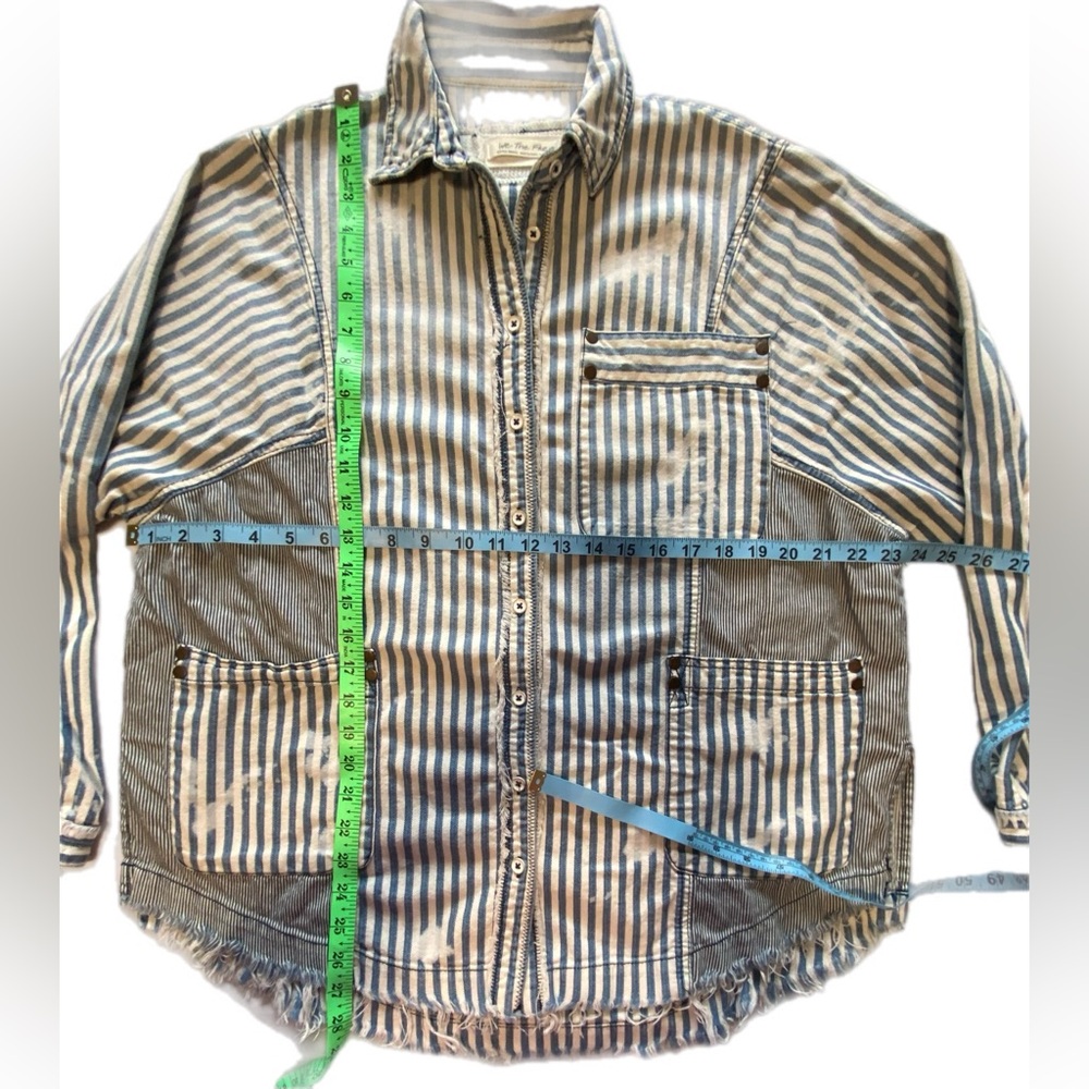 We The Free  Railroad Striped Shirt XS - Picture 5 of 12
